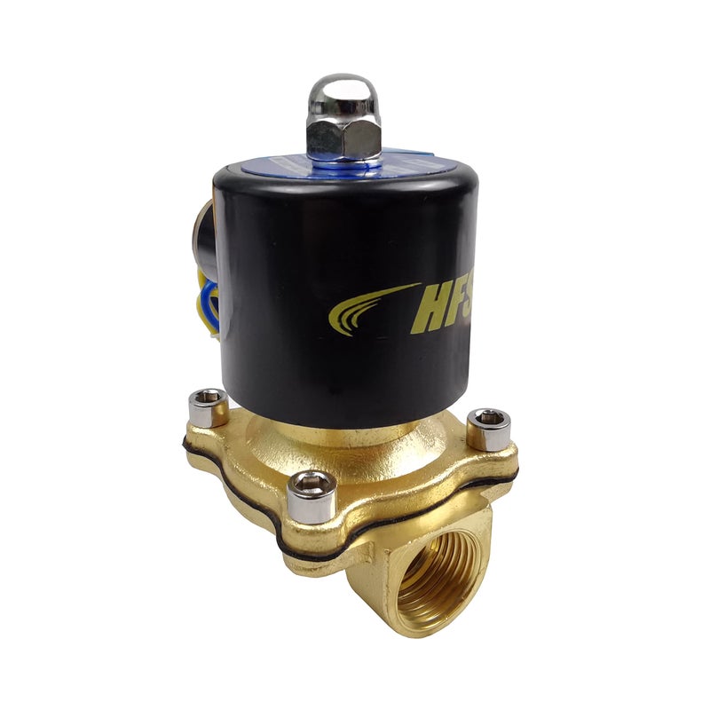HFS(R) Electric Solenoid Valve Copper Normally Closed for Water Air Gas (12V DC 1/2IN NPT) - Image 4